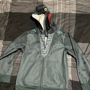 Boys Gray Graphic Hoodie Jurassic World size small